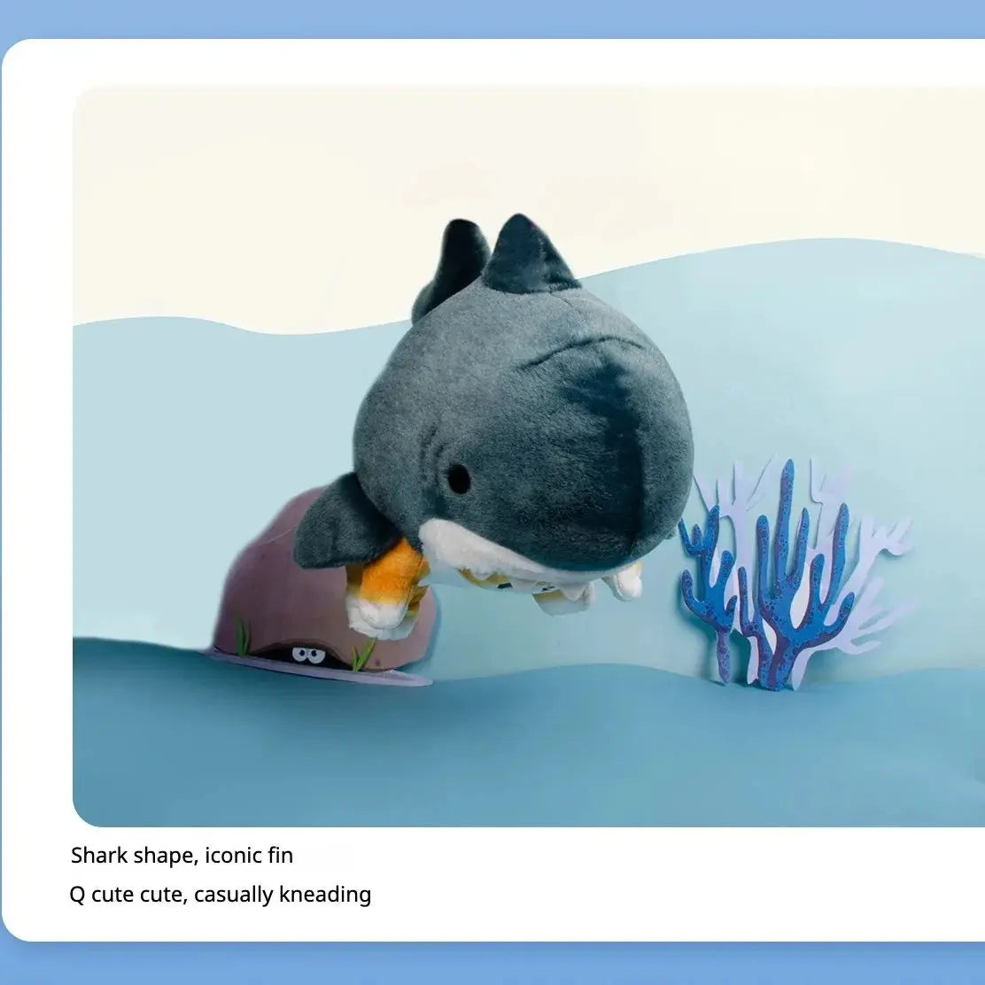 Adorable Shark Cat Plush Pendant – Cute Decor - Image 2