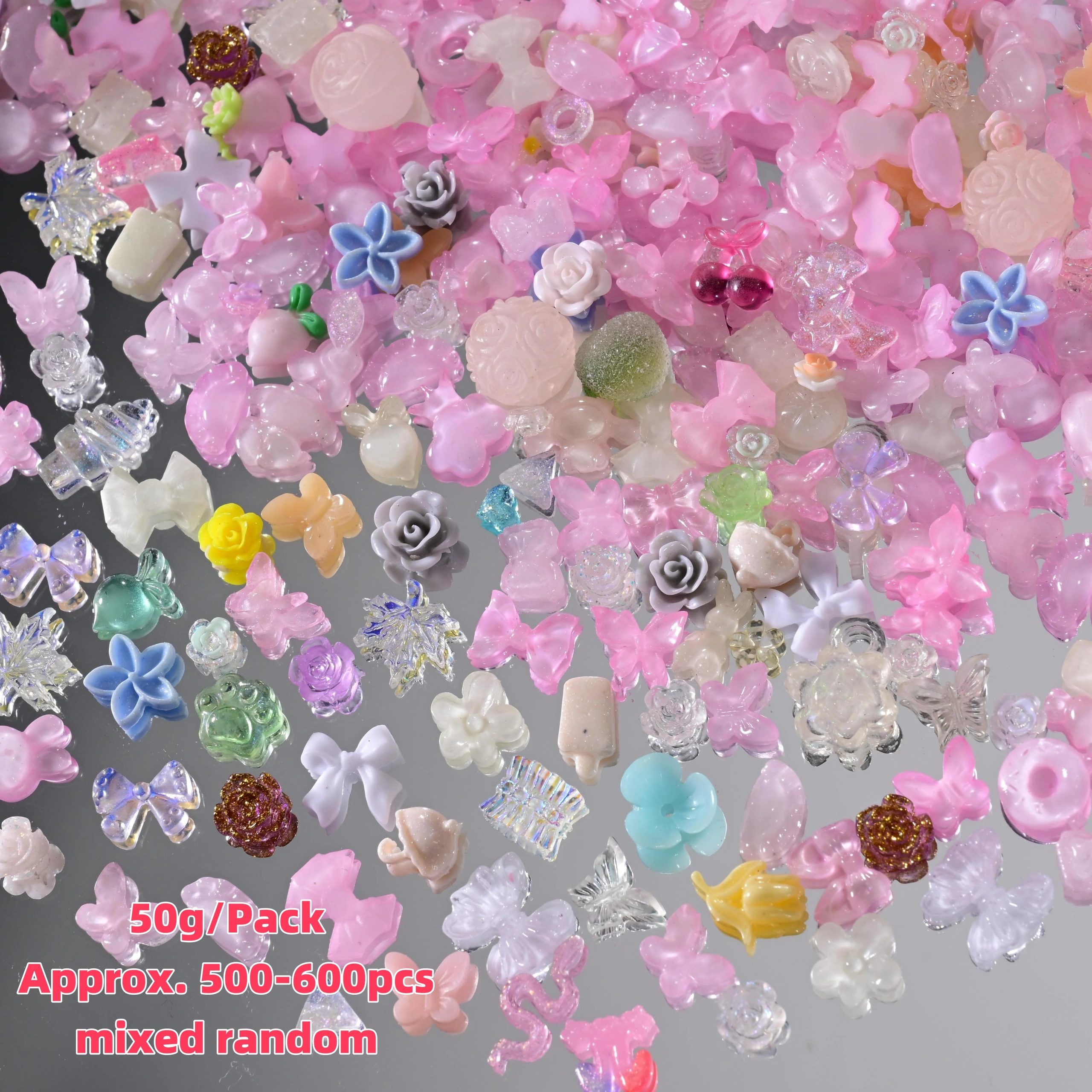 Bow Flower Nail Art Resin Decorations – Kawaii Manicures - Image 30