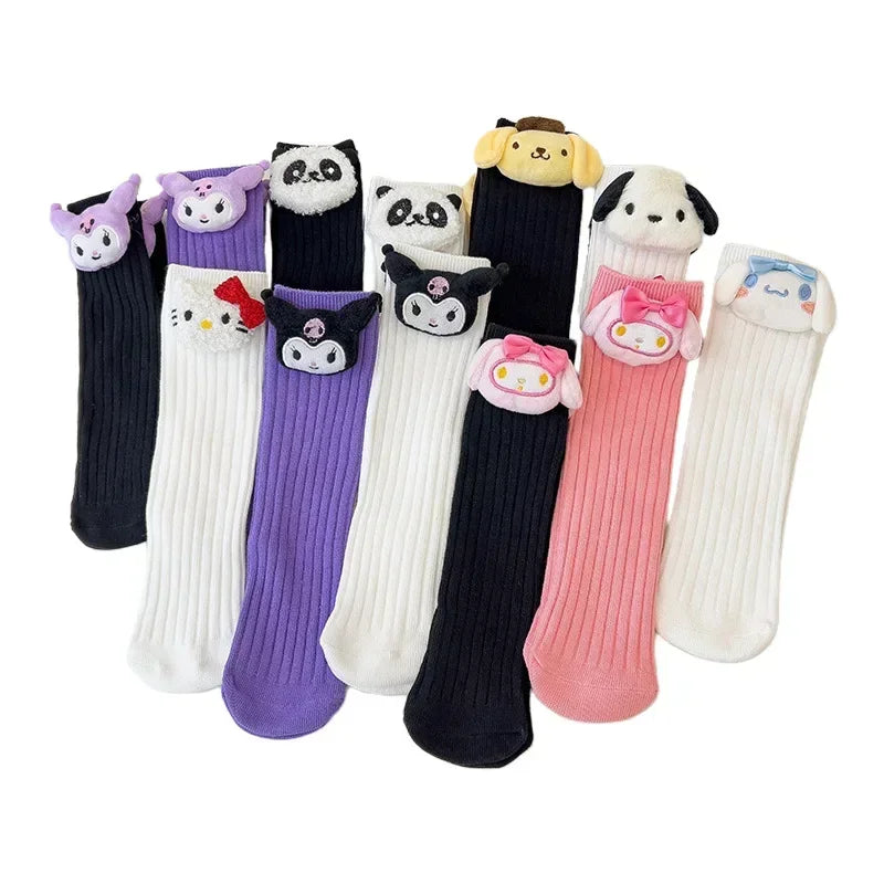 Kuromi Melody Cinnamoroll Kitty Cat Sanrio Socks – Kawaii Korean Style - Image 4