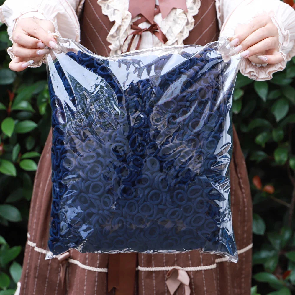 Colorful Basic Nylon Elastic Hair Ties – Perfect for Girls’ Ponytails - Image 15