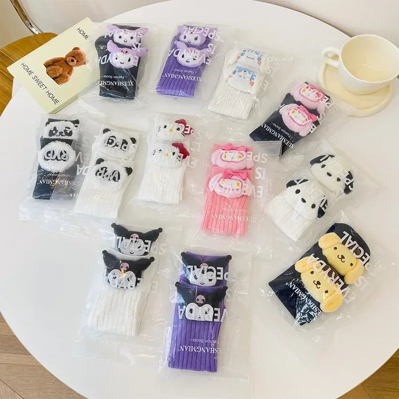 Kuromi Melody Cinnamoroll Kitty Cat Sanrio Socks – Kawaii Korean Style - Image 3