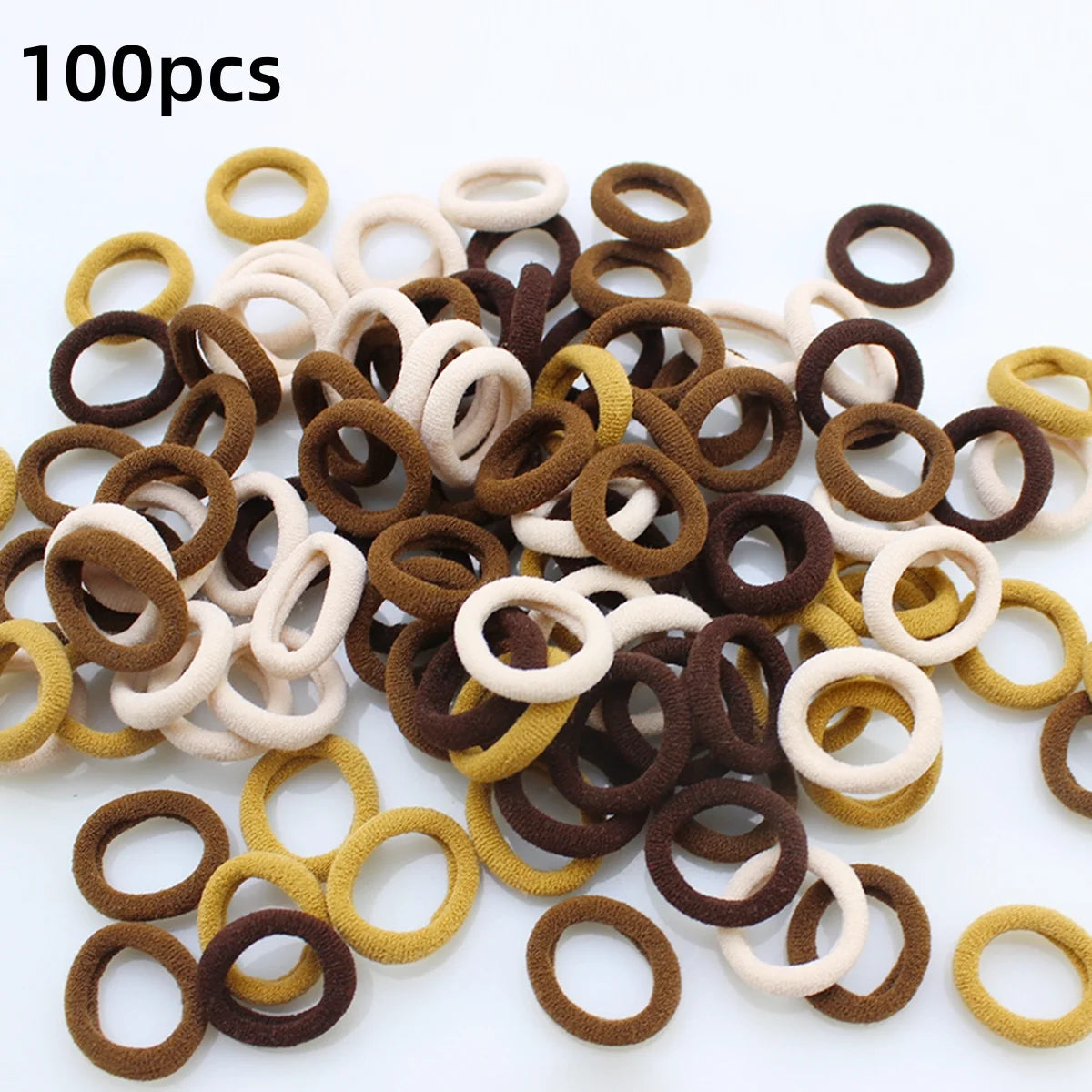 100PCS Colorful Nylon Elastic Hair Ties – Perfect for Girls - Image 5