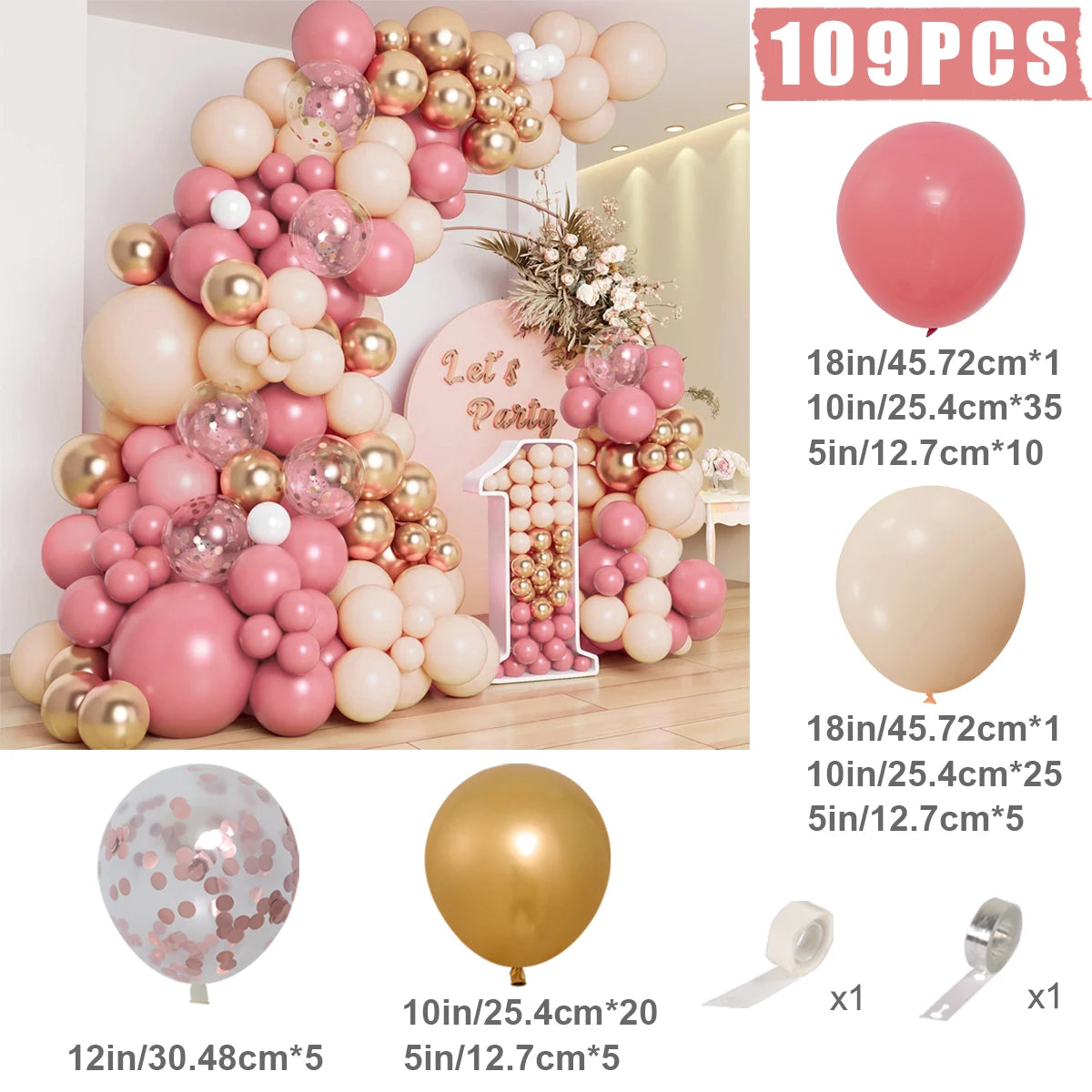 Retro Pink Pastel Macaron Balloon Garland Kit - Image 9