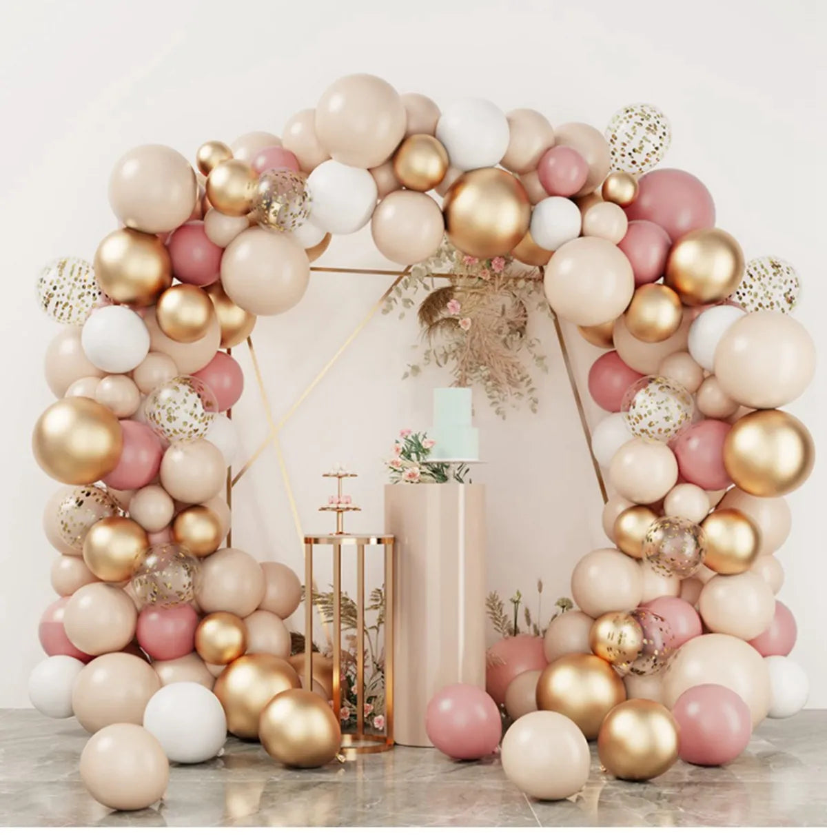 Retro Pink Pastel Macaron Balloon Garland Kit - Image 5