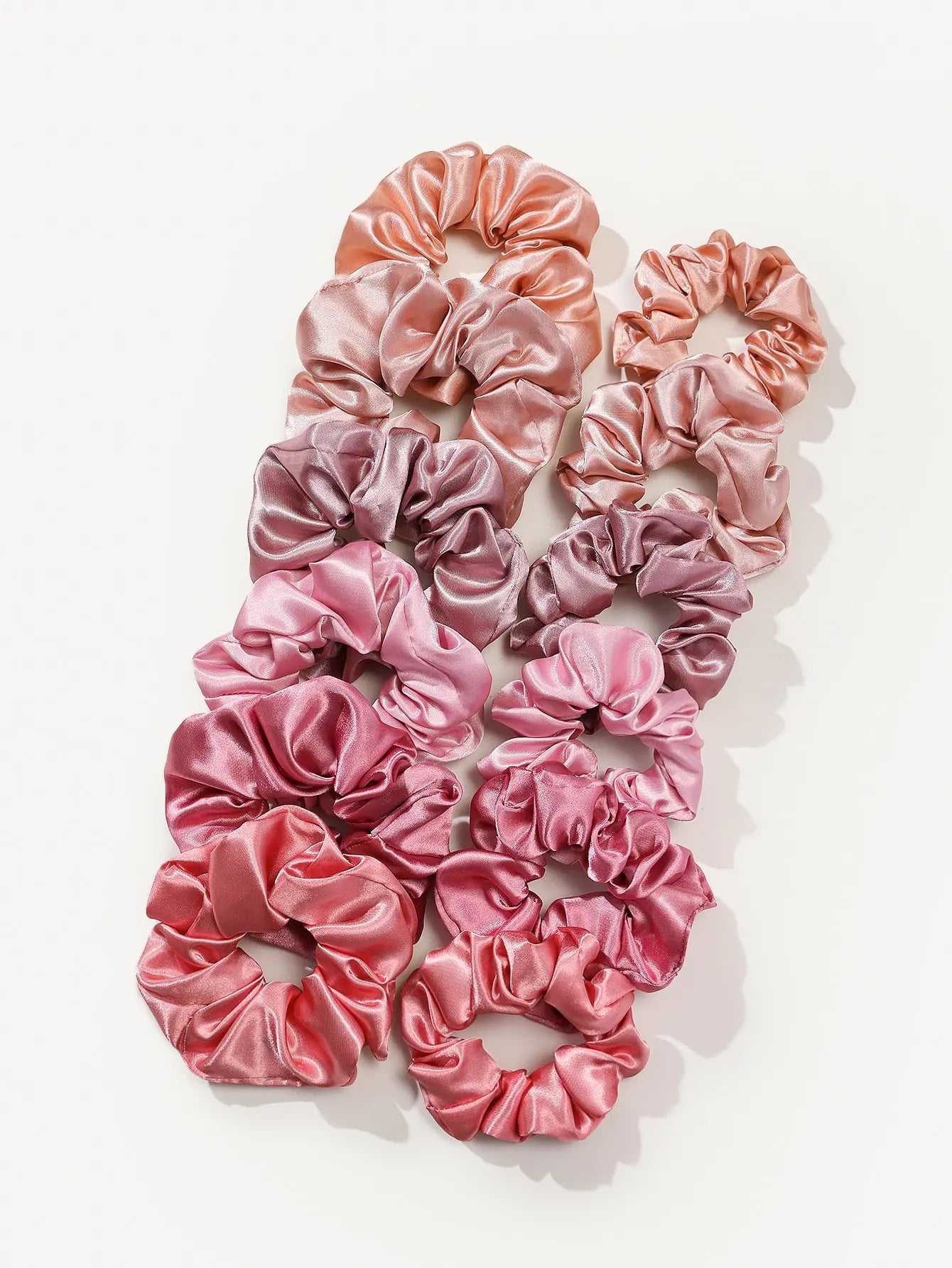 12PCS Soft Satin Colorful Large Intestine Hair Band Hair Accessories - Image 11