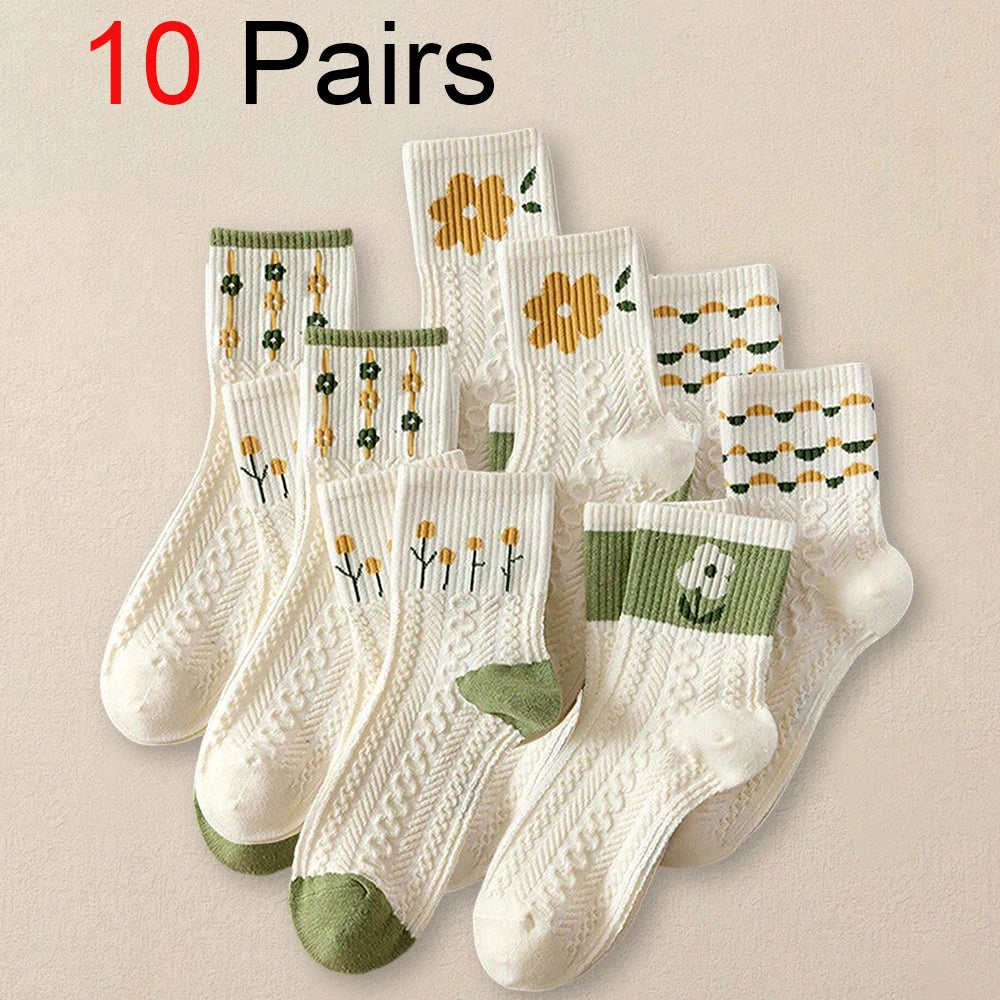 Women's Cartoon Socks – Creative and Fashionable Printed Mid-Length Socks