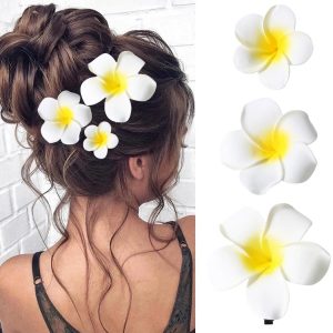 Plumeria Hair Clips – Fashionable Floral Accessories for Women and Girls