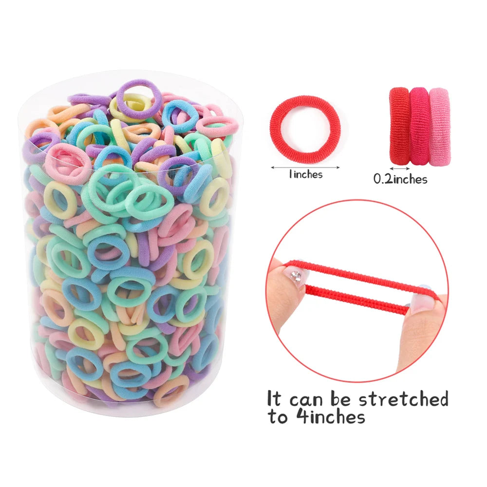 Colorful Basic Nylon Elastic Hair Ties – Perfect for Girls’ Ponytails - Image 5