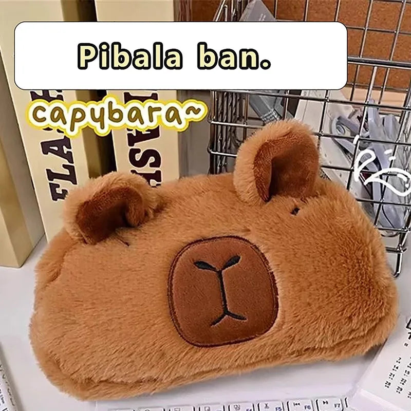 Cute Plush Capybara Pencil Storage Bag - Image 10