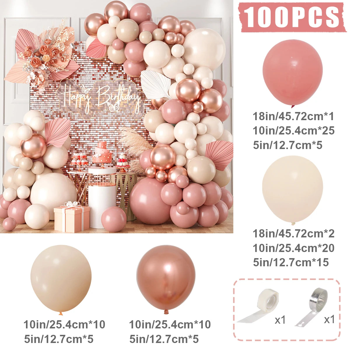 Retro Pink Pastel Macaron Balloon Garland Kit - Image 10