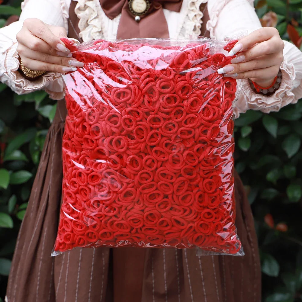 Colorful Basic Nylon Elastic Hair Ties – Perfect for Girls’ Ponytails - Image 20