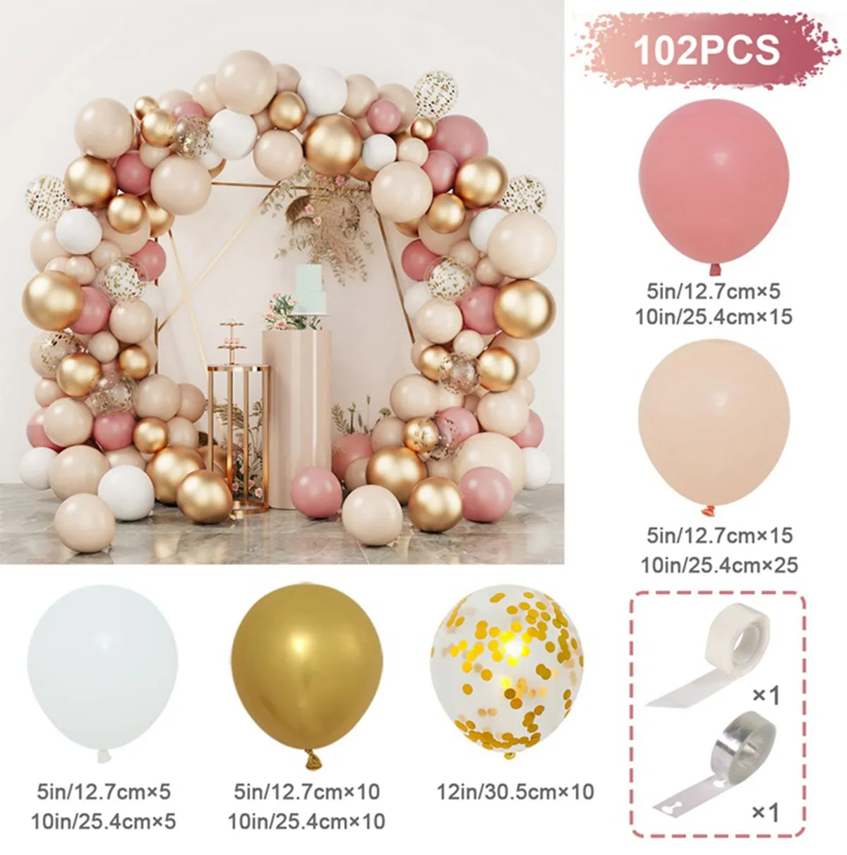Retro Pink Pastel Macaron Balloon Garland Kit - Image 12