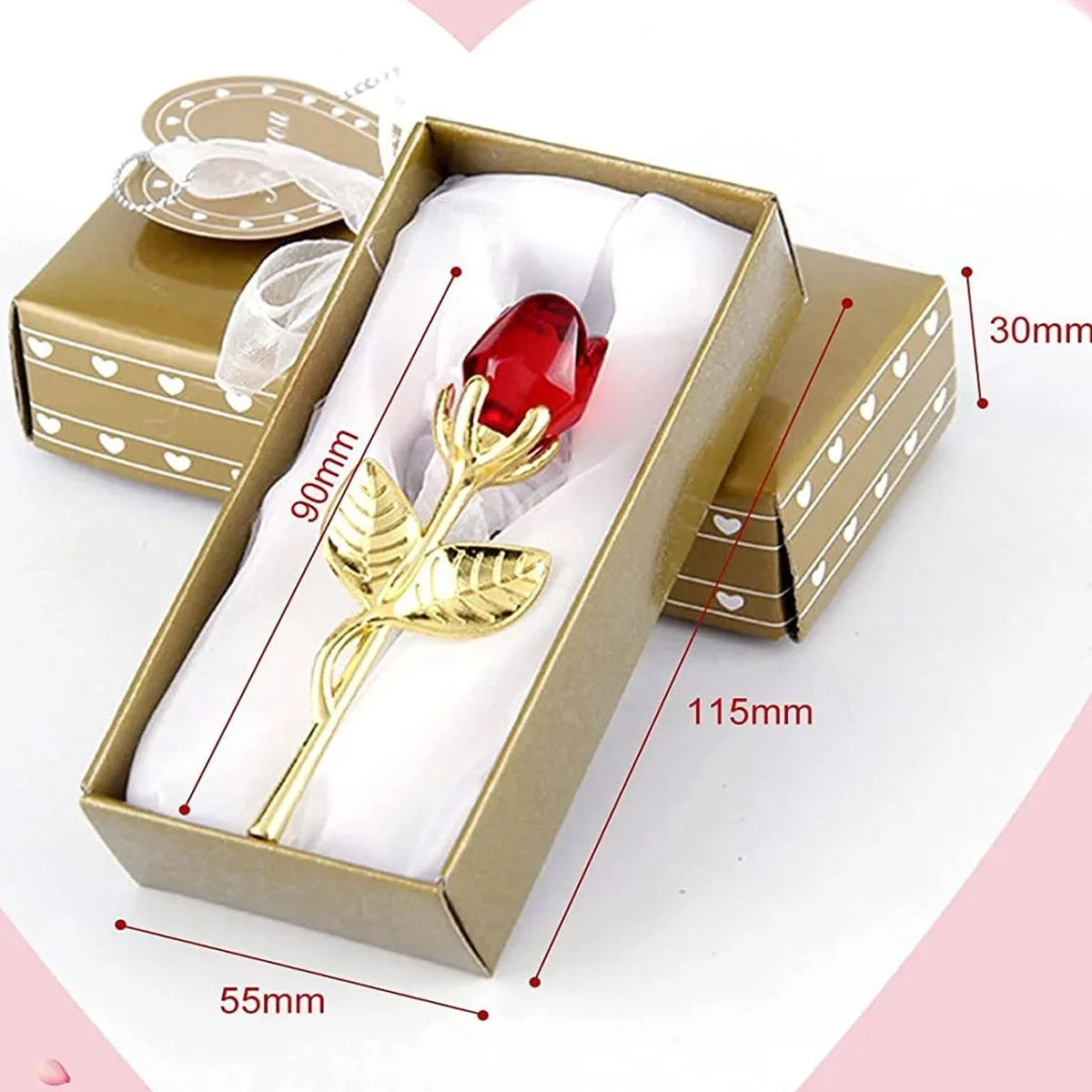 Glass Rose Mini Crystal Flower - Image 5