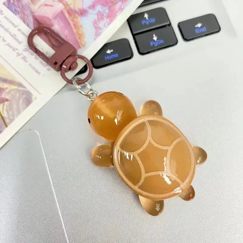 Cute Glow-in-the-Dark Turtle Keychain - Image 12
