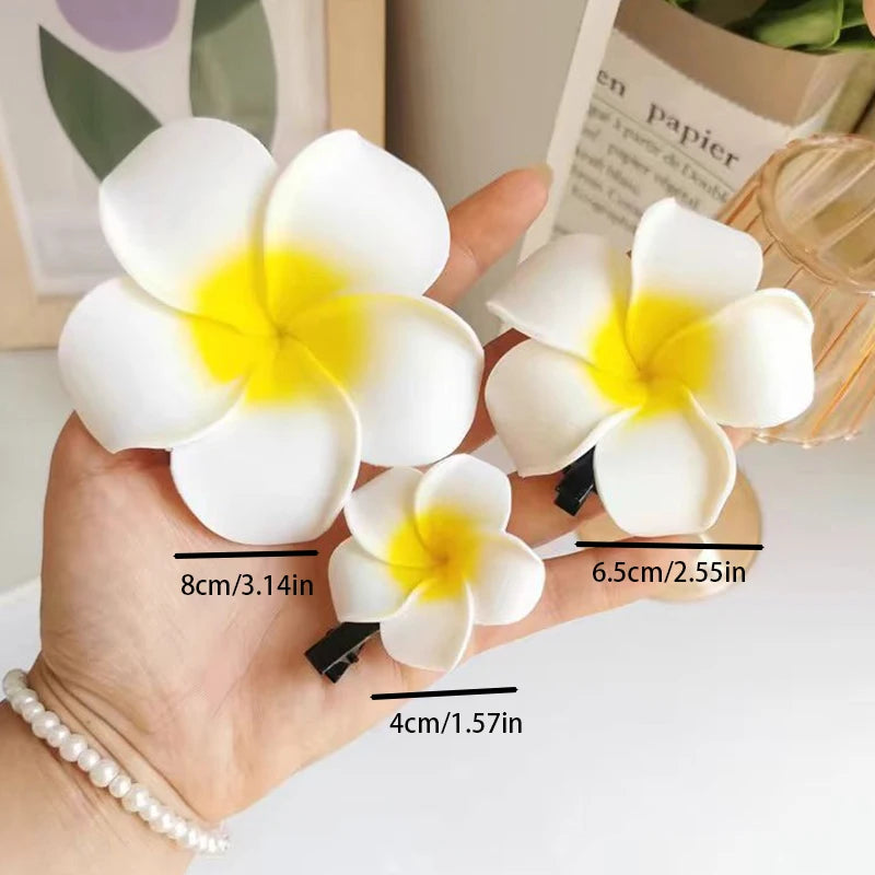 Plumeria Hair Clips – Fashionable Floral Accessories for Women and Girls - Image 2