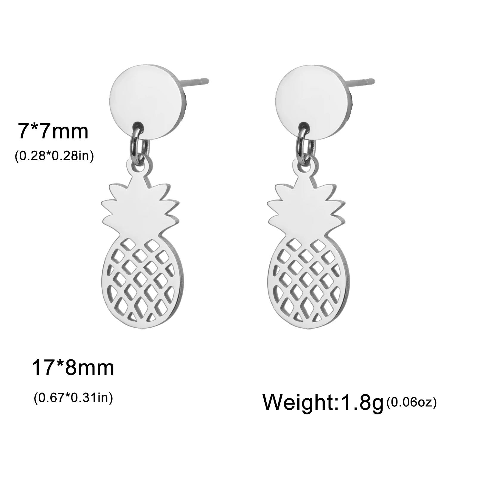 Sipuris Pineapple Earrings – Cute Kawaii Fruit Jewelry - Image 5
