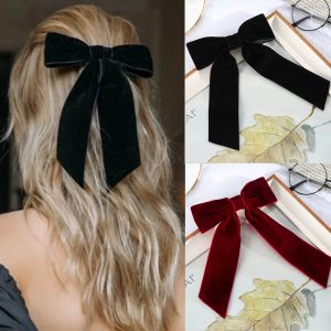Elegant Bow Velvet Barrettes – Stylish Hair Accessories&nbsp;