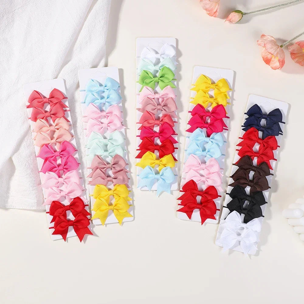 10Pcs Elastic Hair Ties with Ribbon Bows – Baby & Kids Gift Accessories - Image 6