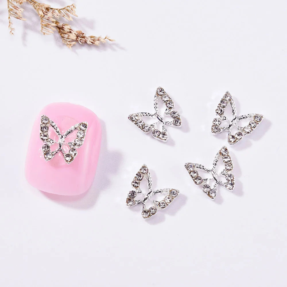 10Pcs Kawaii Cartoon Bear Rhinestone Nail Charms - Image 23
