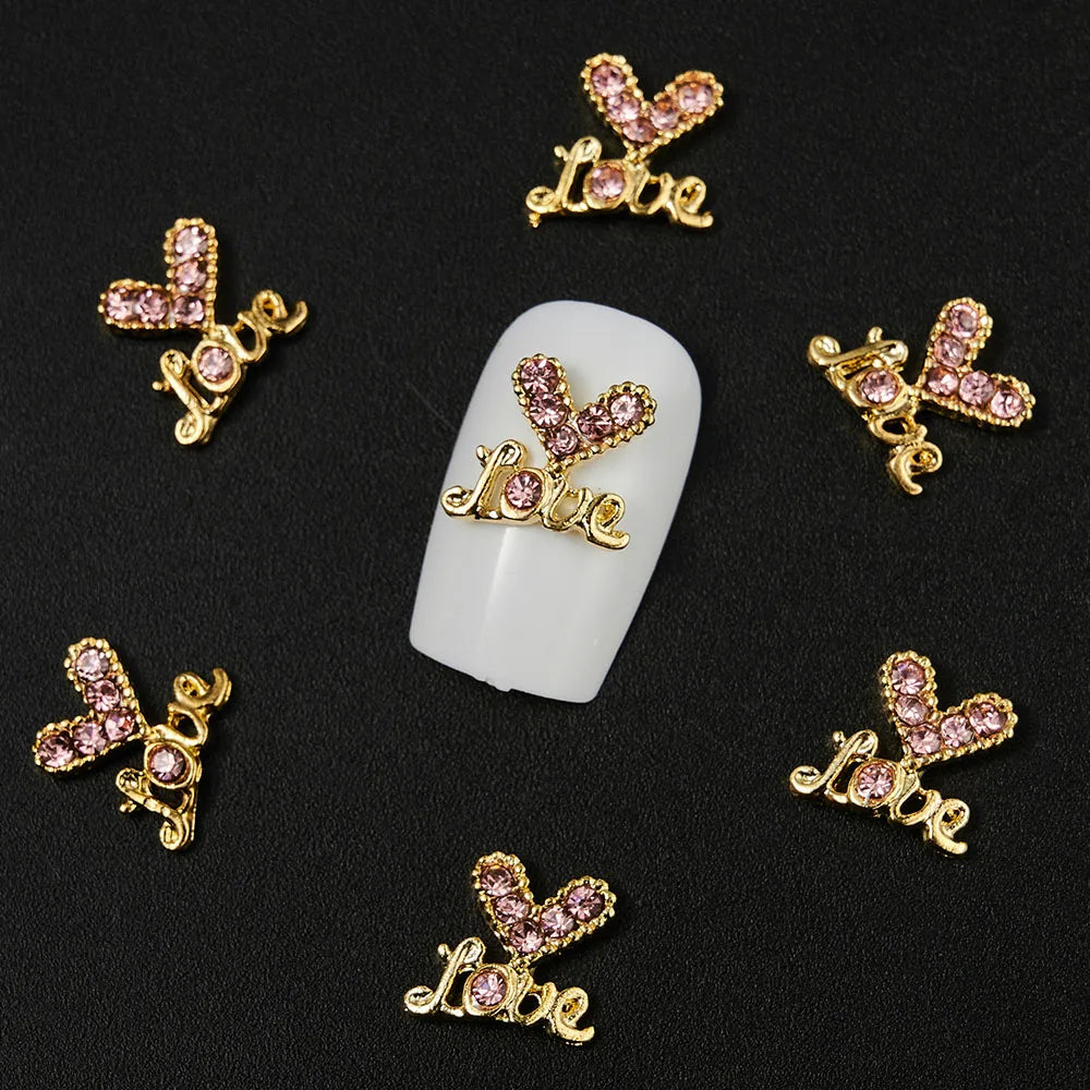 10Pcs Kawaii Cartoon Bear Rhinestone Nail Charms - Image 16