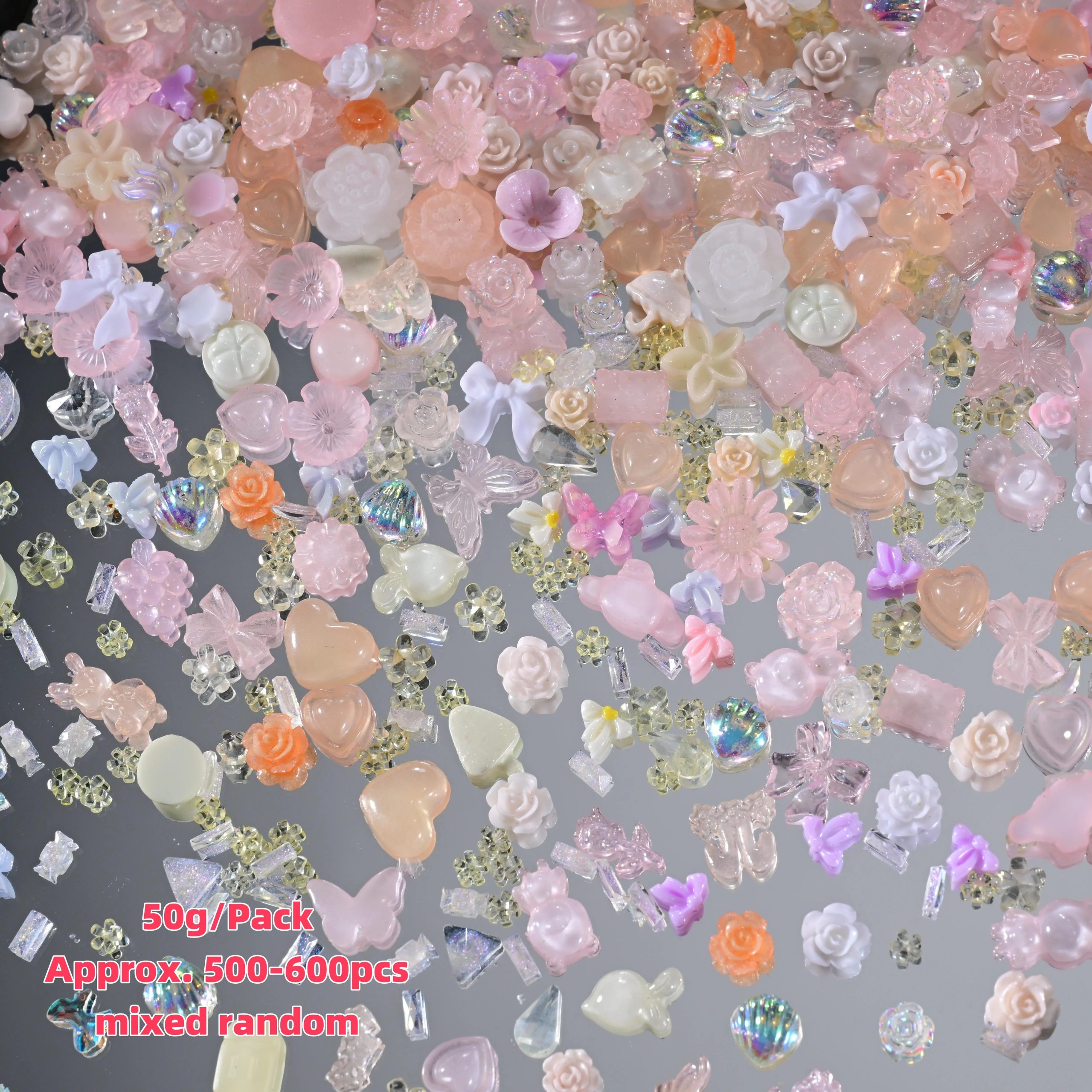 Bow Flower Nail Art Resin Decorations – Kawaii Manicures - Image 81