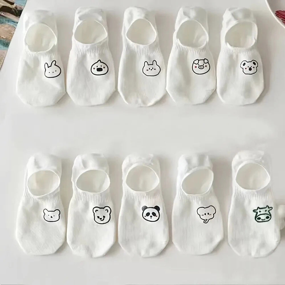 Women's Cartoon Teddy Bear Ankle Socks – Fashionable & Comfortable Footwear - Image 22