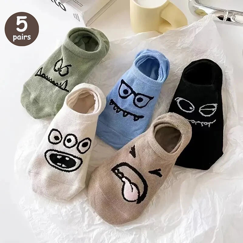 Women's Cartoon Teddy Bear Ankle Socks – Fashionable & Comfortable Footwear - Image 16