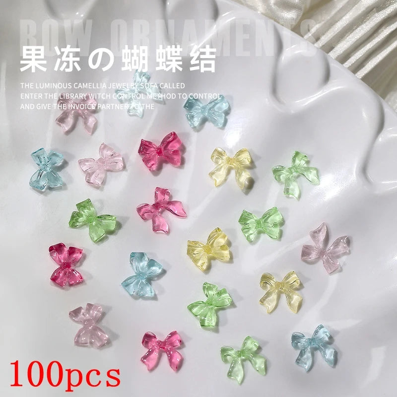 Bow Flower Nail Art Resin Decorations – Kawaii Manicures - Image 78